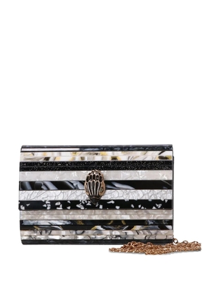 Kurt Geiger London mini Party Eagle striped clutch bag - Black