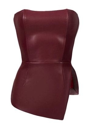 Lika lace-up asymmetrical top - Red