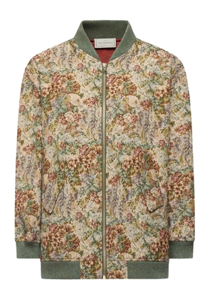 Pierre-Louis Mascia floral tapestry bomber jacket - Neutrals