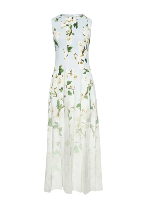 Oscar de la Renta floral-print dress - Blue