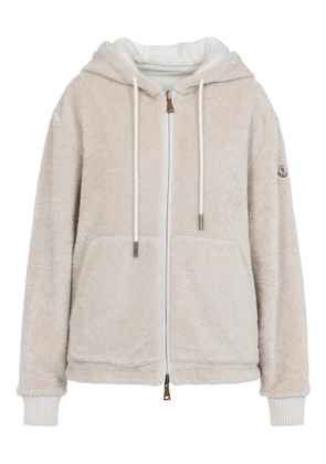 Moncler zip-up fleece hooded jacket - Neutrals