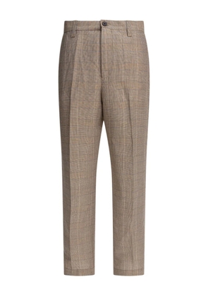 NN07 checked-pattern trousers - Brown
