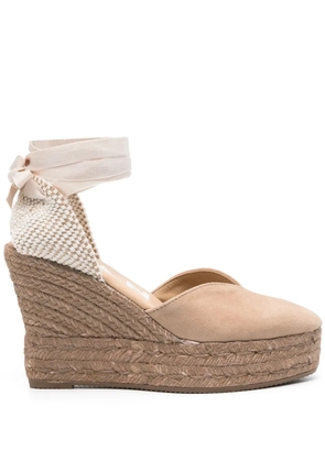 Manebi Hamptons 110mm wedge espadrilles - Neutrals