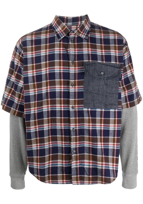 DSQUARED2 check layered shirt - Brown