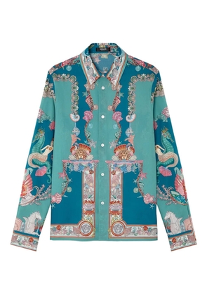 Versace Coral Theatre cotton shirt - Blue