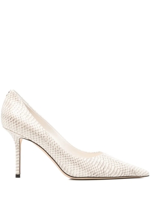 Jimmy Choo snake-effect leather pumps - Neutrals