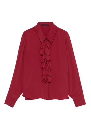 Luisa Cerano ruffled-detail blouse - Red