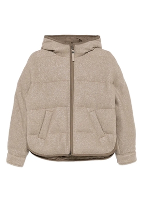 Brunello Cucinelli hooded puffer jacket - Neutrals