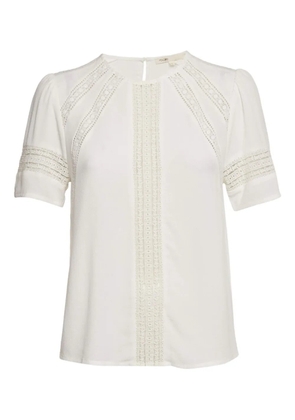 Maje lace-insert blouse - White