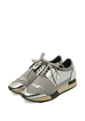 Balenciaga Pre-Owned metallic leather sneakers - Silver