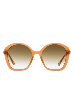 Chloé Eyewear braided-detail oversized sunglasses - Orange