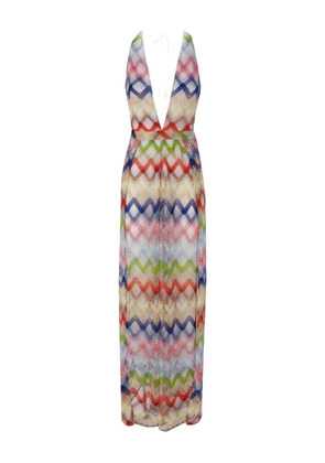 Missoni zigzag-pattern dress - Neutrals