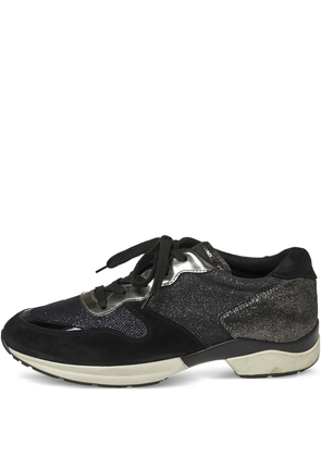 Tod's Vintage pre-owned metallic panelled sneakers - Black