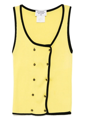 CHANEL Pre-Owned 1995 sleeveless top - Yellow