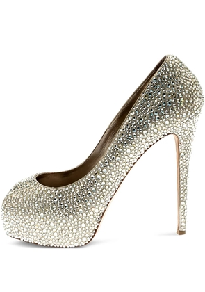 Le Silla 135mm rhinestone-embellished pumps - Gold