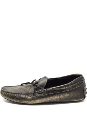 Tod's Vintage Gommino leather boat shoes - Metallic