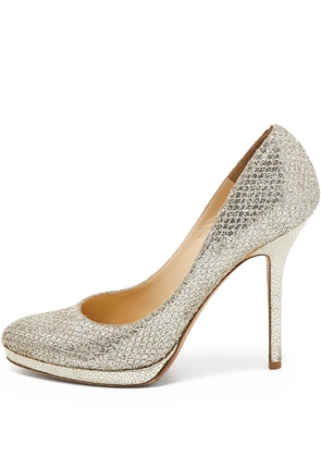 Jimmy Choo Pre-Owned 120mm leather heeled pumps - Gold