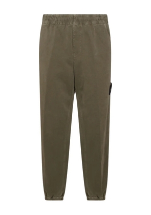 Stone Island elasticated patch trousers - Green