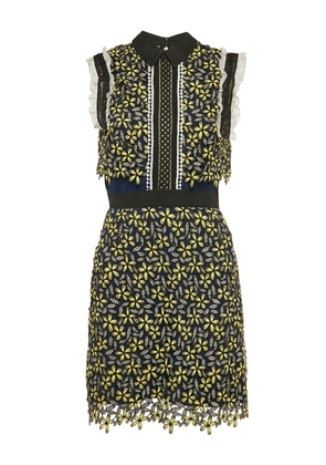 Self-Portrait Floral Lace dress - Blue