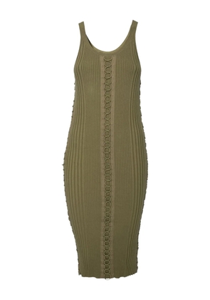 Pre-Owned Alexander Wang ribbed midi dress - Green