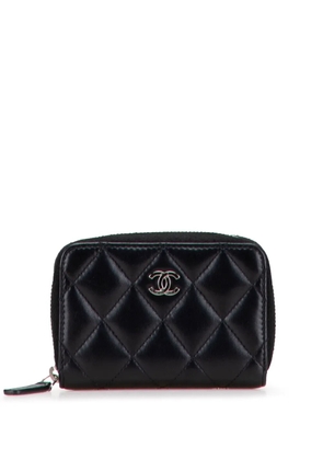 CHANEL Pre-Owned 2021 CC Quilted Lambskin coin pouch - Black
