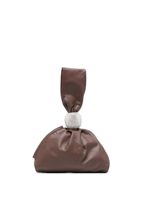 Giuseppe Di Morabito crystal-embellished tote bag - Brown