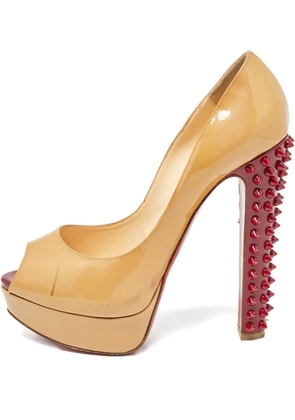 Christian Louboutin Pre-Owned 150mm Taclou Spikers pumps - Neutrals