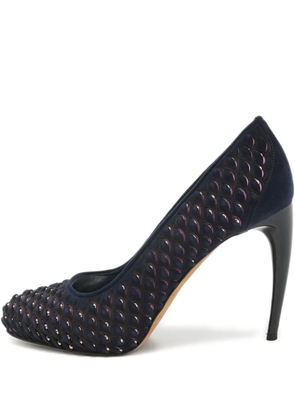 Alexander McQueen Pre-Owned 110mm scalloped pumps - Blue