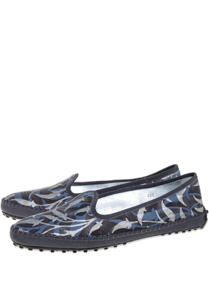 Tod's Vintage Gommino floral-print slip-on sneakers - Black