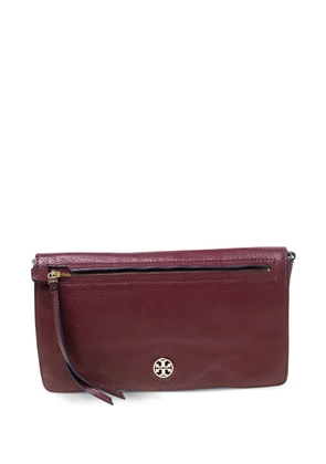 Tory Burch pre-owned leather zip pocket cross body bag - Red