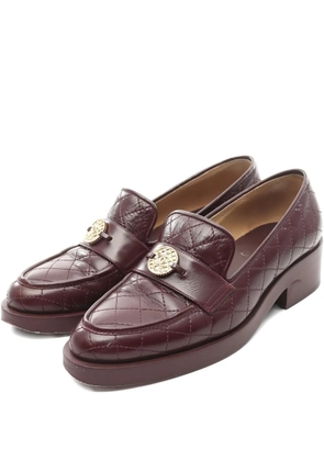CHANEL Pre-Owned quilted-leather loafers - Red