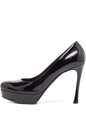 Saint Laurent Pre-Owned 105mm patent-finish leather pumps - Black