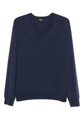 Zegna V-neck sweater - Blue