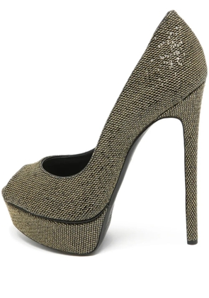Casadei Vintage pre-owned 150mm metallic-embellished pumps - Gold