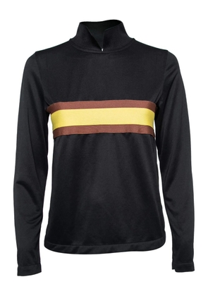 GANNI stripe-detail top - Black