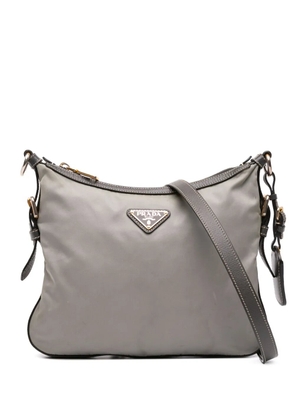 Prada Pre-Owned 2013-2025 Saffiano Trimmed Tessuto crossbody bag - Grey