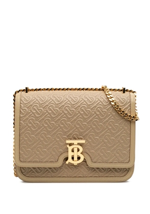 Burberry Pre-Owned 2018-2023 Medium TB Monogram Embossed Calfskin Chain crossbody bag - Brown