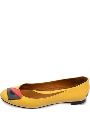 Fendi Pre-Owned leather ballet flats - Yellow