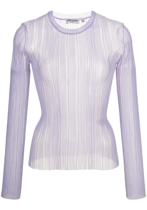 Opening Ceremony sheer ribbed top - Purple