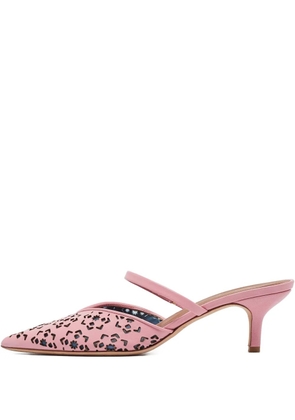 Malone Souliers leather heeled mules - Pink