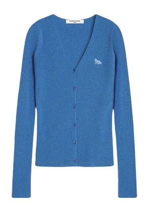 Maison Kitsuné ribbed buttoned cardigan - Blue
