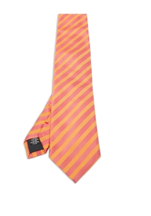 Moschino Pre-Owned diagonal-stripes silk tie - Pink