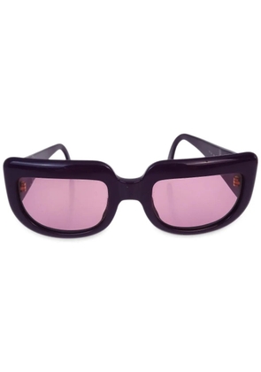 CHANEL Pre-Owned 1990-2000 logo oversize-frame sunglasses - Purple