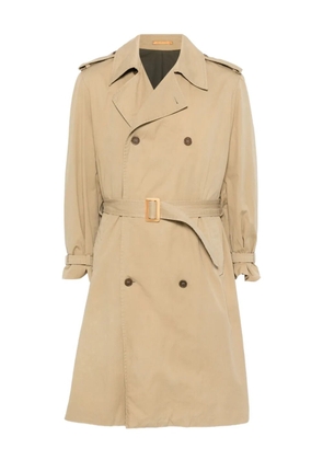 Saint Laurent Pre-Owned 1991 cotton trench coat - Neutrals