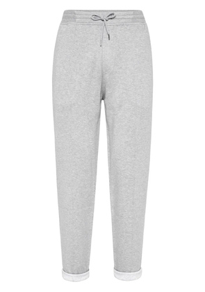 Brunello Cucinelli ribbed track pants - Grey