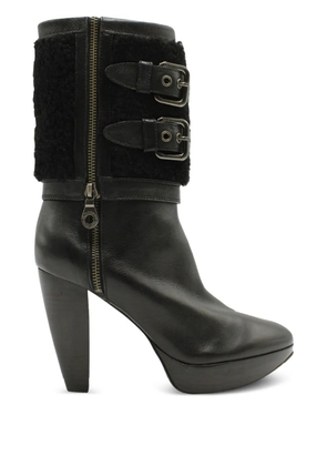 Burberry Pre-Owned leather heeled boots - Black