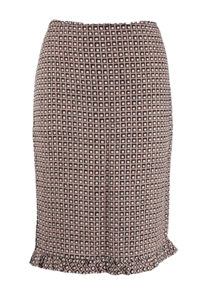 Marni Pre-Owned checkered ruffled skirt - Pink