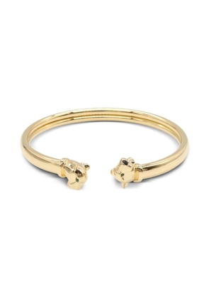 Cartier 2010s 18K rose gold Panther tsavorite and onyx bangle bracelet - Pink