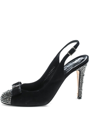 Gina 100mm crystal-embellished pumps - Black