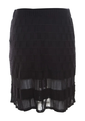 Missoni Pre-Owned textured sheer-insert mini skirt - Black